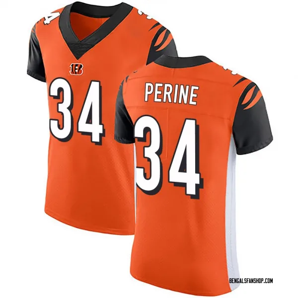 Men's Samaje Perine Cincinnati Bengals Elite Orange Alternate Vapor Untouchable Jersey