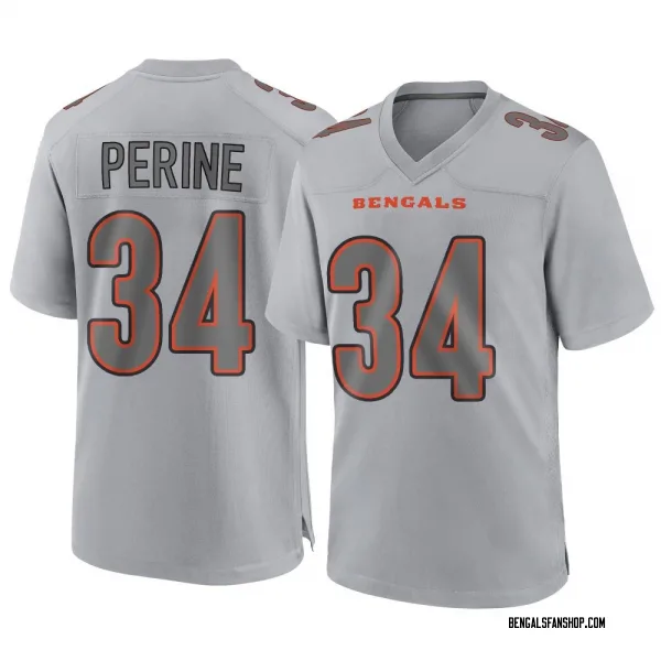 Men's Samaje Perine Cincinnati Bengals Game Gray Atmosphere Fashion Jersey