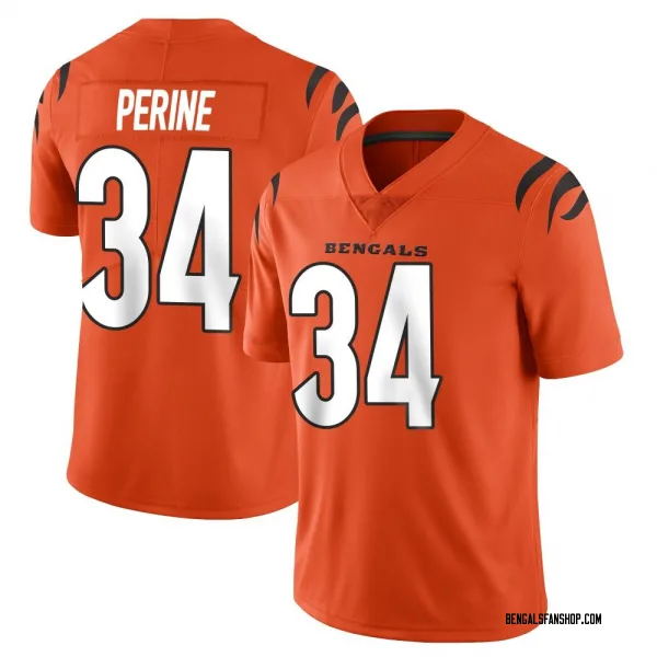Men's Samaje Perine Cincinnati Bengals Limited Orange Vapor Untouchable Jersey