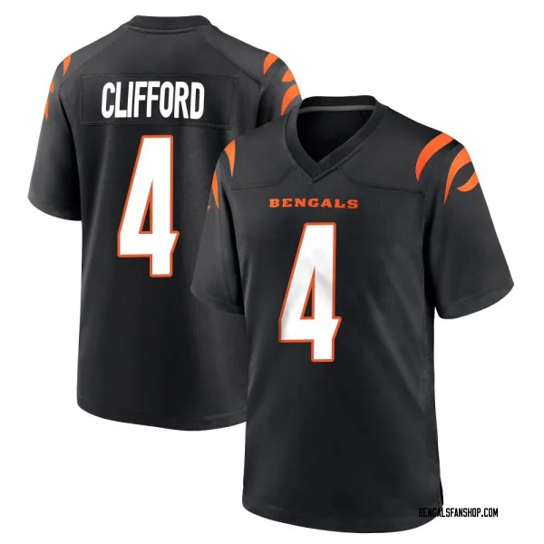 Men's Sean Clifford Cincinnati Bengals Game Black Team Color Jersey