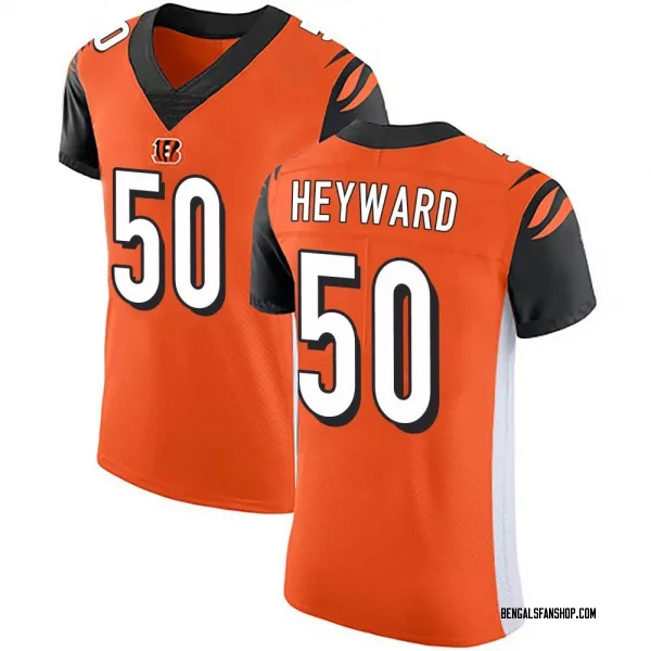 Men's Shaka Heyward Cincinnati Bengals Elite Orange Alternate Vapor Untouchable Jersey