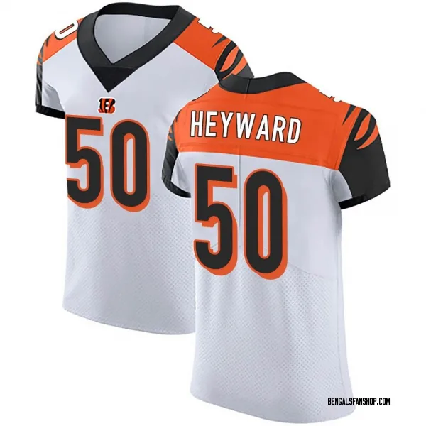 Men's Shaka Heyward Cincinnati Bengals Elite White Vapor Untouchable Jersey