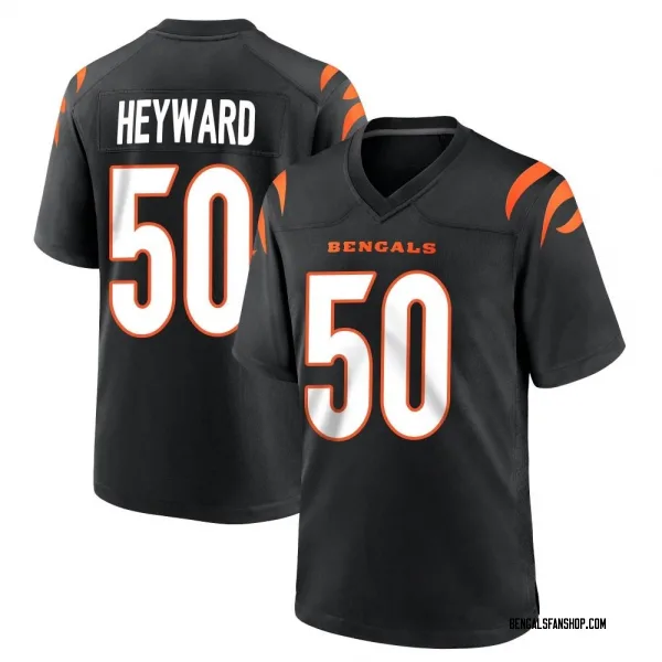 Men's Shaka Heyward Cincinnati Bengals Game Black Team Color Jersey