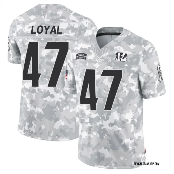 Men's Shaquan Loyal Cincinnati Bengals Limited Arctic Camo 2024 Salute to Service Jersey