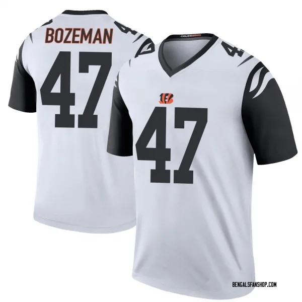 Men's Swayze Bozeman Cincinnati Bengals Legend White Color Rush Jersey