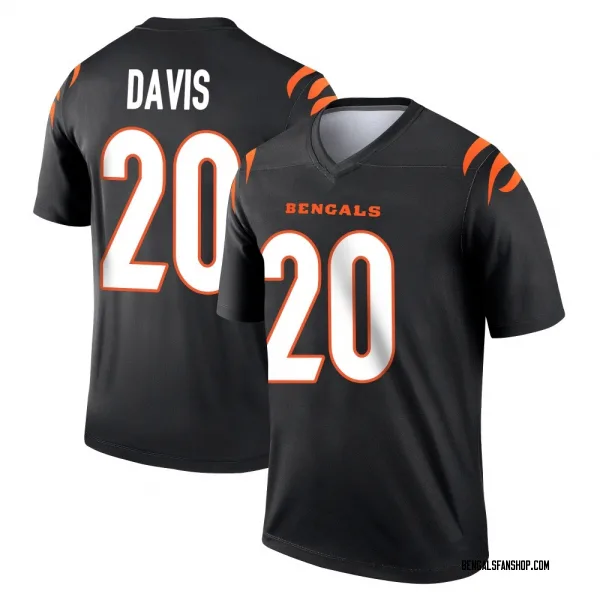 Men's Tacario Davis Cincinnati Bengals Legend Black Jersey