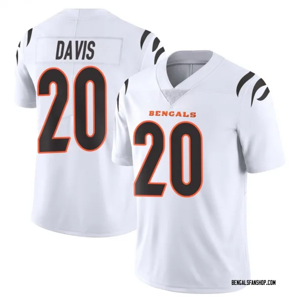 Men's Tacario Davis Cincinnati Bengals Limited White Vapor Untouchable Jersey