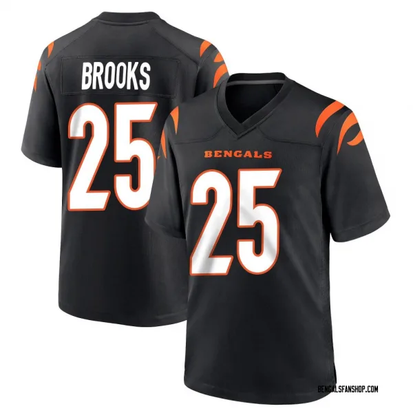 Men's Tahj Brooks Cincinnati Bengals Game Black Team Color Jersey