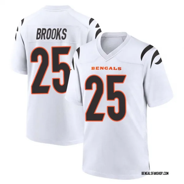 Men's Tahj Brooks Cincinnati Bengals Game White Jersey