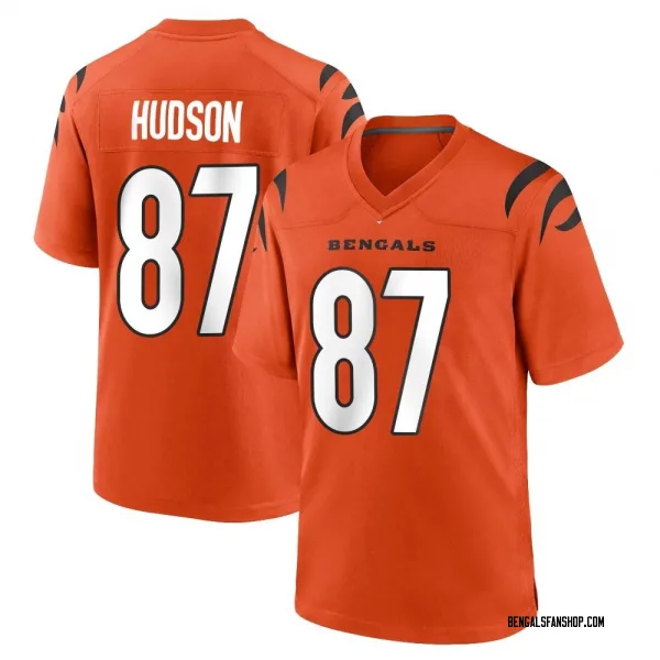 Men's Tanner Hudson Cincinnati Bengals Game Orange Jersey