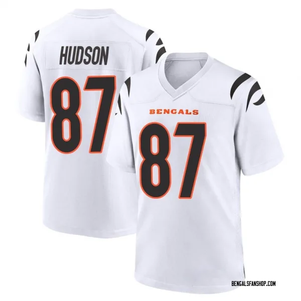 Men's Tanner Hudson Cincinnati Bengals Game White Jersey