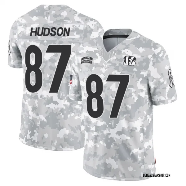 Men's Tanner Hudson Cincinnati Bengals Limited Arctic Camo 2024 Salute to Service Jersey