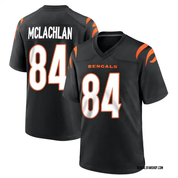Men's Tanner McLachlan Cincinnati Bengals Game Black Team Color Jersey