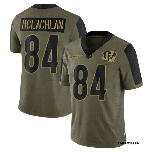 Men's Tanner McLachlan Cincinnati Bengals Limited Olive 2021 Salute To Service Jersey