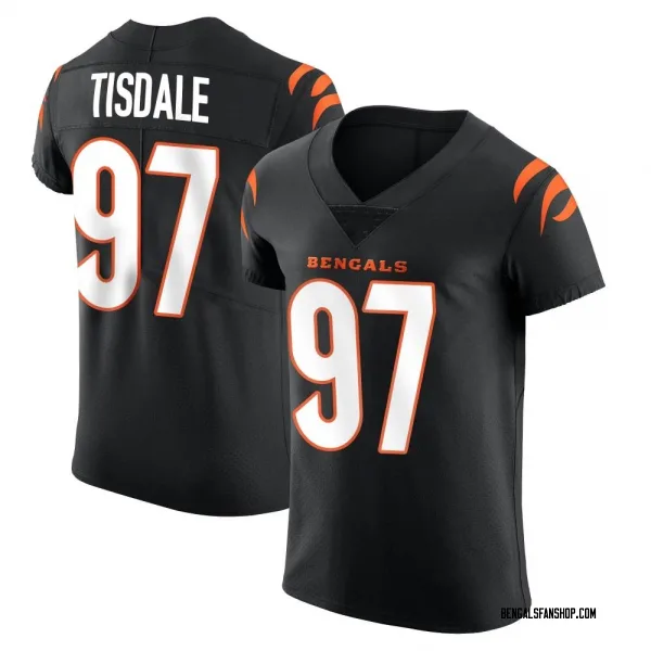 Men's Tariqious Tisdale Cincinnati Bengals Elite Black Team Color Vapor Untouchable Jersey