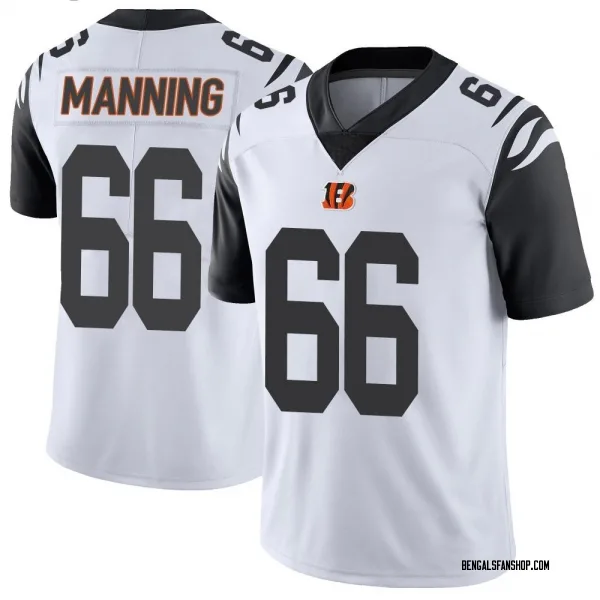 Men's Tashawn Manning Cincinnati Bengals Limited White Color Rush Vapor Untouchable Jersey