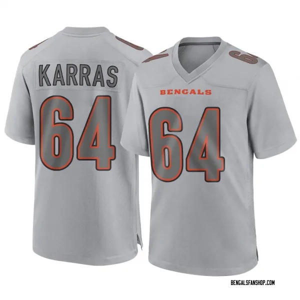 Men's Ted Karras Cincinnati Bengals Game Gray Atmosphere Fashion Jersey