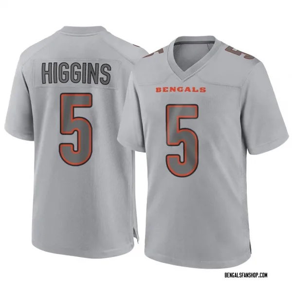 Men's Tee Higgins Cincinnati Bengals Game Gray Atmosphere Fashion Jersey