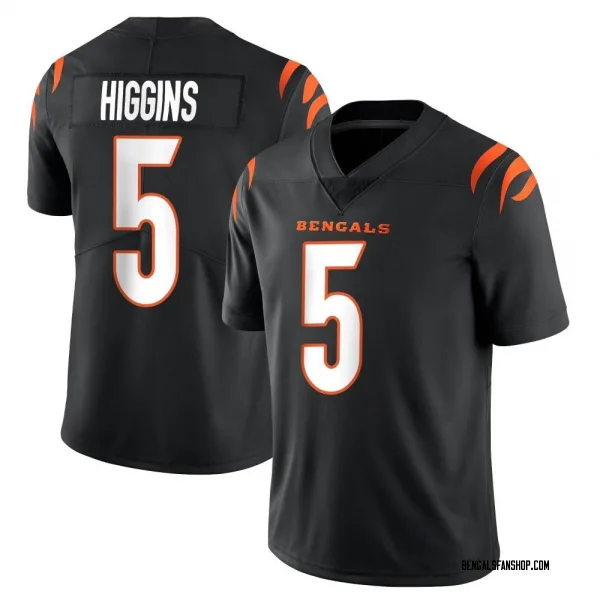 Men's Tee Higgins Cincinnati Bengals Limited Black Team Color Vapor Untouchable Jersey