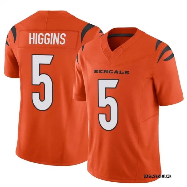 Men's Tee Higgins Cincinnati Bengals Limited Orange Vapor F.U.S.E. Jersey
