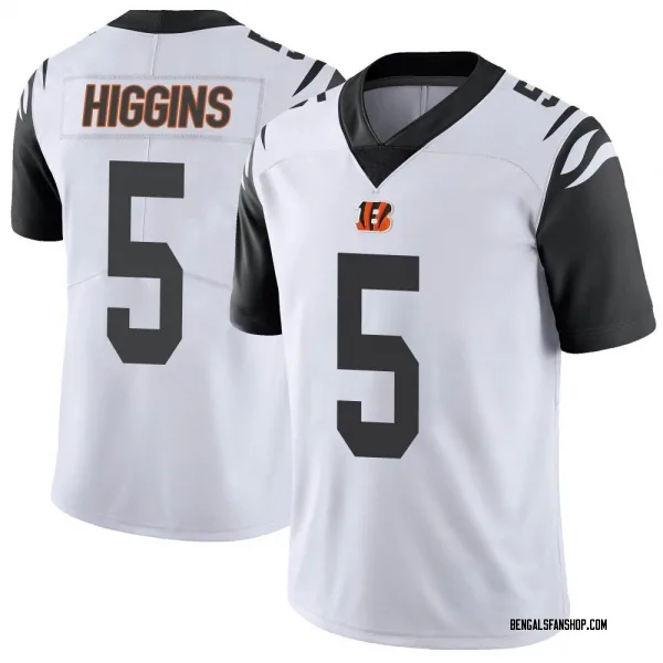 Men's Tee Higgins Cincinnati Bengals Limited White Color Rush Vapor Untouchable Jersey