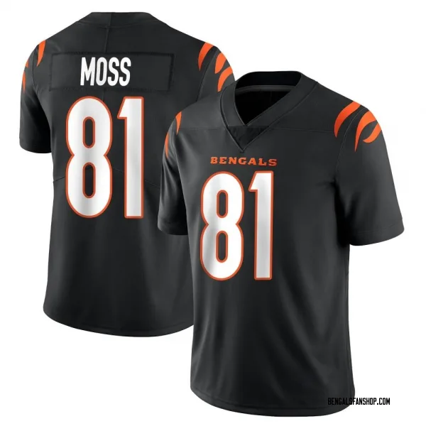 Men's Thaddeus Moss Cincinnati Bengals Limited Black Team Color Vapor Untouchable Jersey