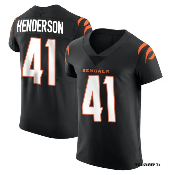 Men's Trayvon Henderson Cincinnati Bengals Elite Black Team Color Vapor Untouchable Jersey