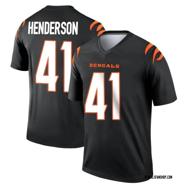 Men's Trayvon Henderson Cincinnati Bengals Legend Black Jersey