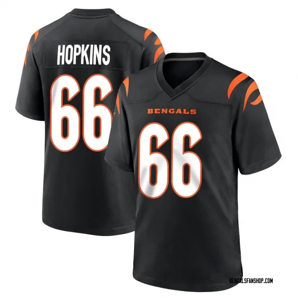 Men's Trey Hopkins Cincinnati Bengals Game Black Team Color Jersey