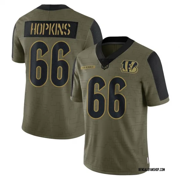 Men's Trey Hopkins Cincinnati Bengals Limited Olive 2021 Salute To Service Jersey