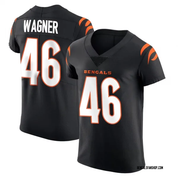 Men's William Wagner Cincinnati Bengals Elite Black Team Color Vapor Untouchable Jersey