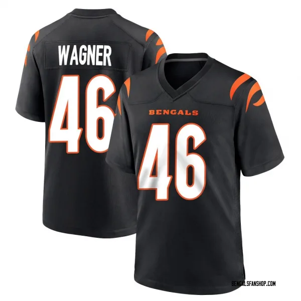 Men's William Wagner Cincinnati Bengals Game Black Team Color Jersey