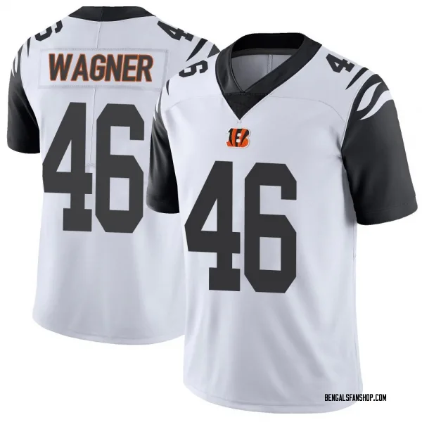 Men's William Wagner Cincinnati Bengals Limited White Color Rush Vapor Untouchable Jersey