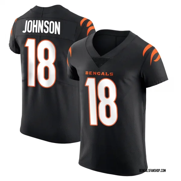 Men's Xavier Johnson Cincinnati Bengals Elite Black Team Color Vapor Untouchable Jersey