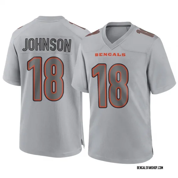 Men's Xavier Johnson Cincinnati Bengals Game Gray Atmosphere Fashion Jersey