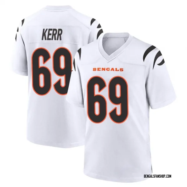 Men's Zach Kerr Cincinnati Bengals Game White Jersey