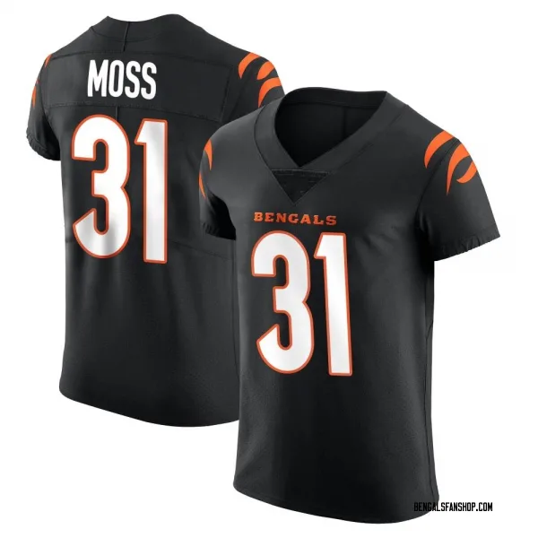 Men's Zack Moss Cincinnati Bengals Elite Black Team Color Vapor Untouchable Jersey
