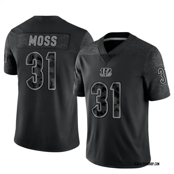 Men's Zack Moss Cincinnati Bengals Limited Black Reflective Jersey