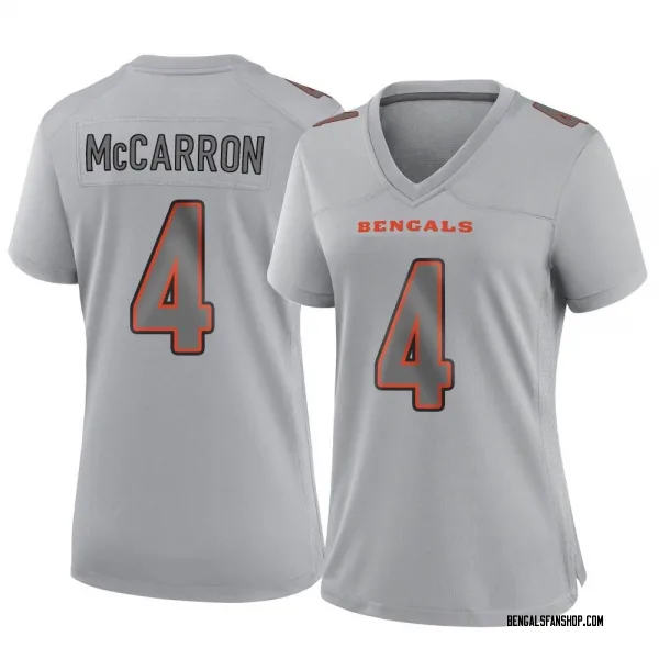 Women's AJ McCarron Cincinnati Bengals Game Gray Atmosphere Fashion Jersey