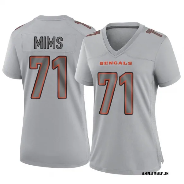 Women's Amarius Mims Cincinnati Bengals Game Gray Atmosphere Fashion Jersey