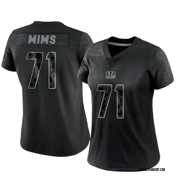 Women's Amarius Mims Cincinnati Bengals Limited Black Reflective Jersey