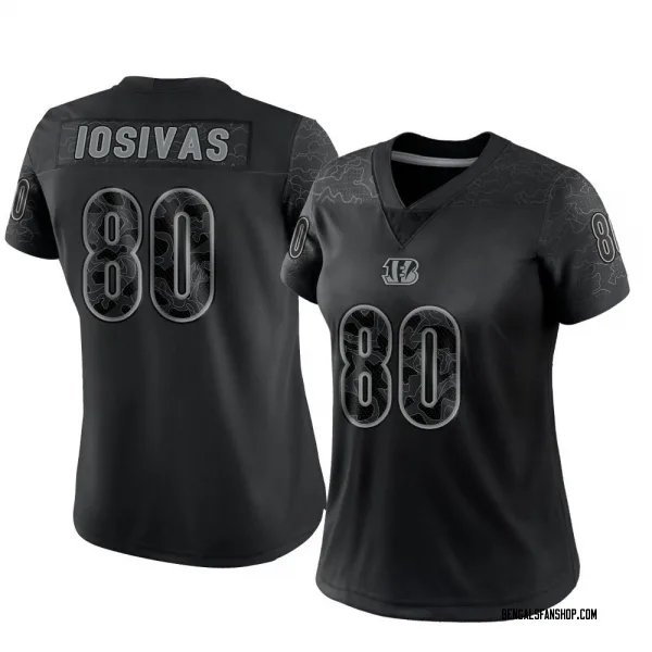 Women's Andrei Iosivas Cincinnati Bengals Limited Black Reflective Jersey
