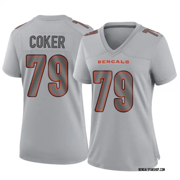 Women's Andrew Coker Cincinnati Bengals Game Gray Atmosphere Fashion Jersey