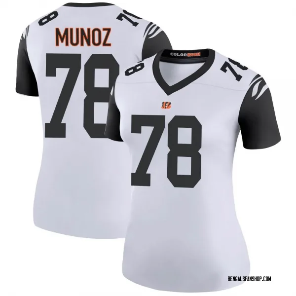 Women's Anthony Munoz Cincinnati Bengals Legend White Color Rush Jersey