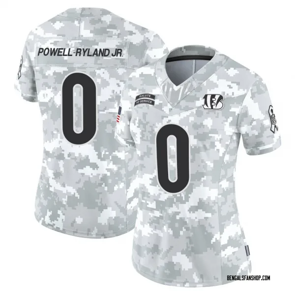Women's Antwaun Powell-Ryland Jr. Cincinnati Bengals Limited Arctic Camo 2024 Salute to Service Jersey