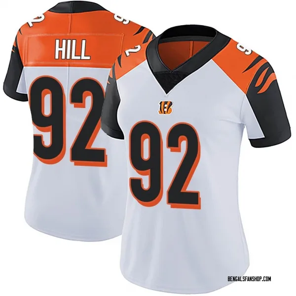 Women's B.J. Hill Cincinnati Bengals Limited White Vapor Untouchable Jersey