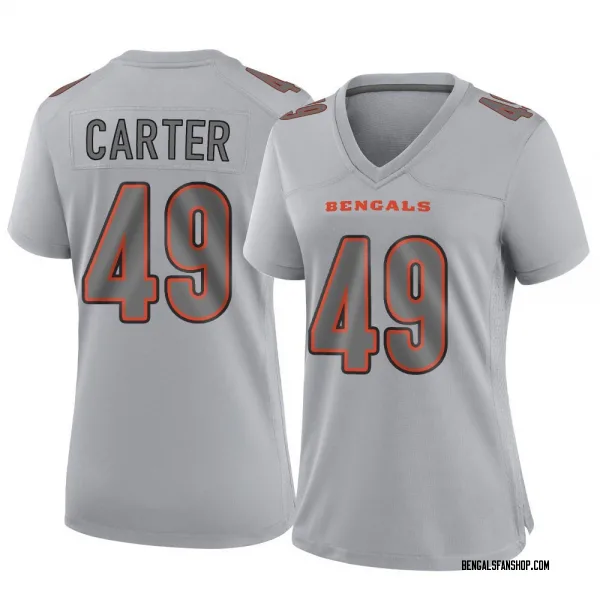 Women's Barrett Carter Cincinnati Bengals Game Gray Atmosphere Fashion Jersey