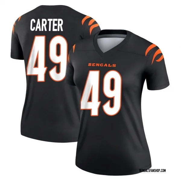 Women's Barrett Carter Cincinnati Bengals Legend Black Jersey