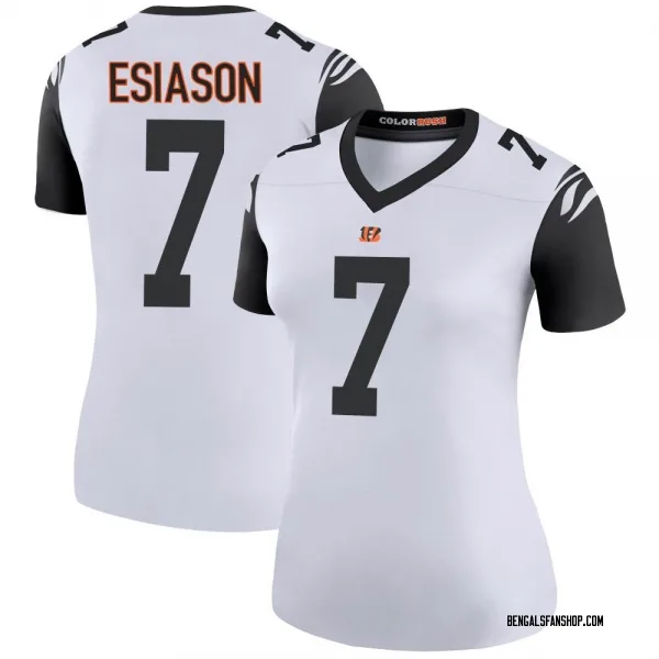 Women's Boomer Esiason Cincinnati Bengals Legend White Color Rush Jersey