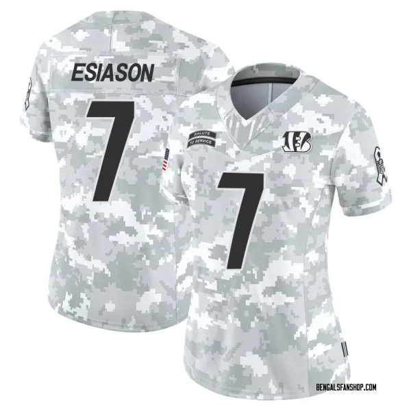Women's Boomer Esiason Cincinnati Bengals Limited Arctic Camo 2024 Salute to Service Jersey